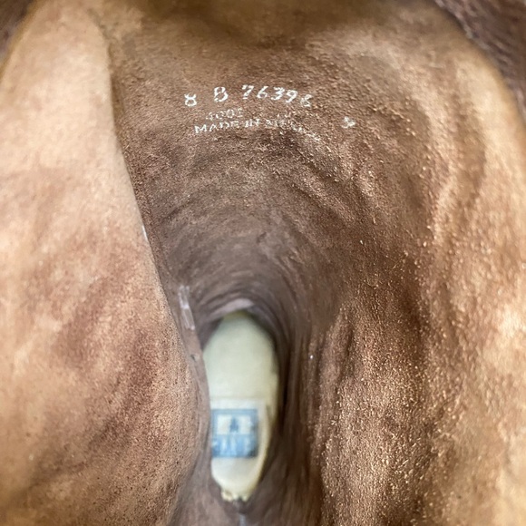 Frye Knee High Heeled Boot in Brown Leather - Picture 10 of 13